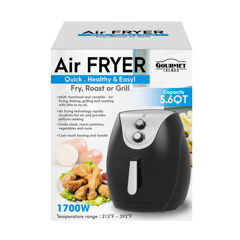 Bear Air Fryer, 3.6L Capacity, Knob Control