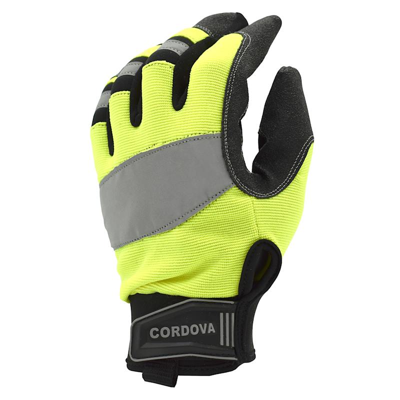 Cordova Men's High Dexterity Yellow/Black Hi-Vis Gel Padded Palm