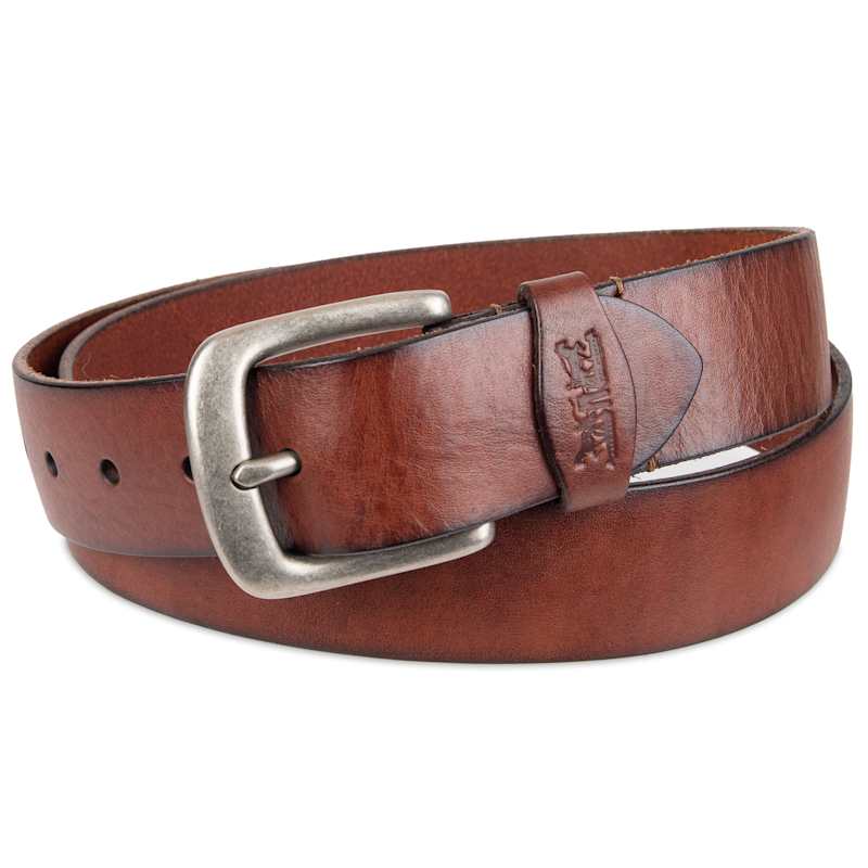 Men s Brown 38mm Leather Belt w Embossed Logo by Levi s at Fleet Farm