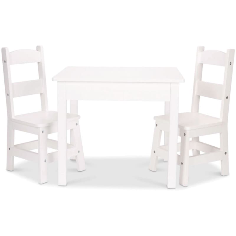 White Wooden Table & Chairs Set by Melissa & Doug at Fleet Farm