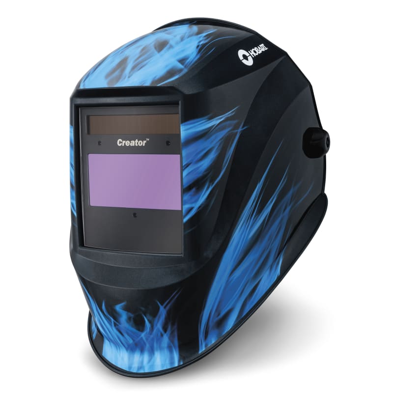 Creator Blue Flames Auto-Darkening Welding Helmet by Hobart at