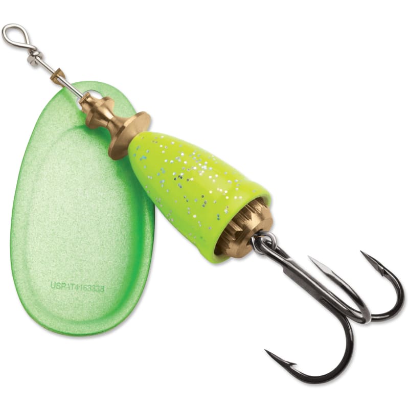 Blue Fox Classic Vibrax Candyback Series Inline Spinner Chartreuse Blue  Candyback Blade Size - Weight 6 - 5/8 oz 