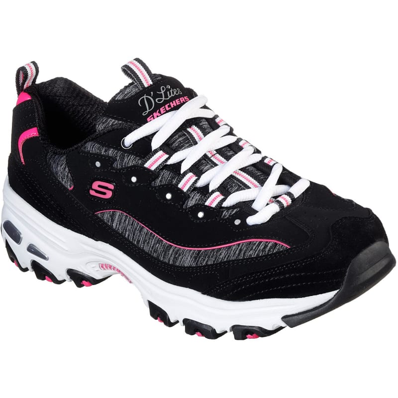 Sport Ladies' D'Lites Me Time Black/Pink Athletic Shoes by Skechers at  Fleet Farm