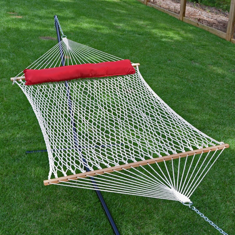Cotton Rope Hammock w Pillow by Algoma Net Company at Fleet Farm