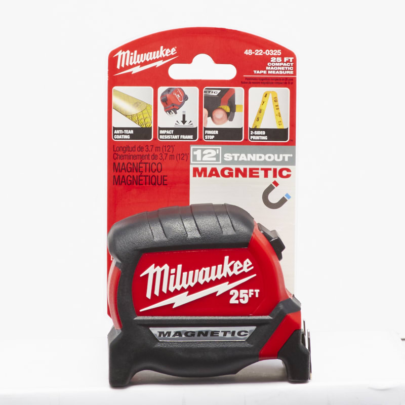25 ft Compact Wide Blade Magnetic Tape Measure by Milwaukee at Fleet Farm