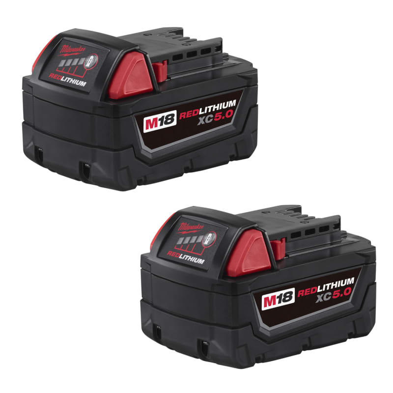 Milwaukee m18 battery 5.0 hot sale ah