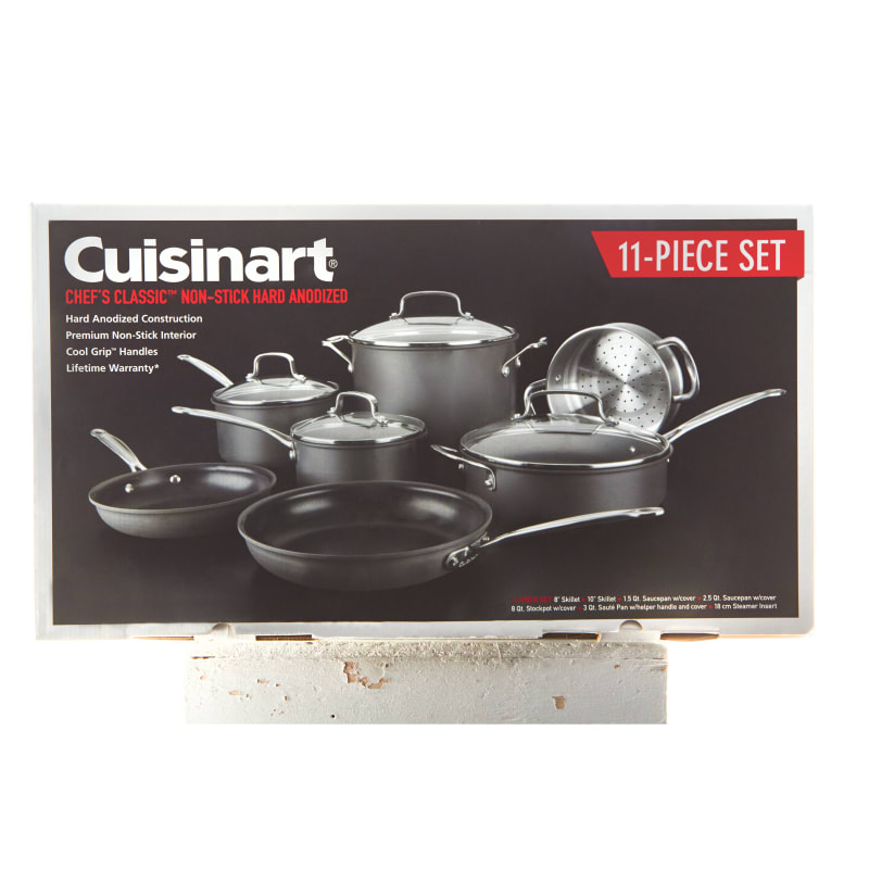 Cuisinart Chef's Classic Non-Stick Hard Anodized 3 Quart. Saucepan with  Cover