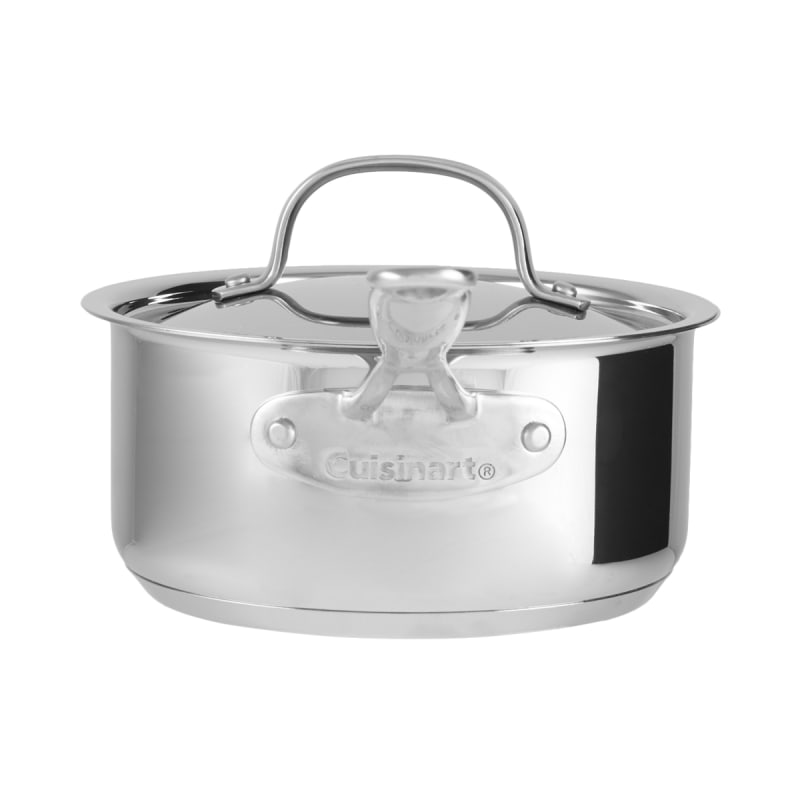 Cuisinart Chef's Classic 1.5 Qt. Stainless Steel Sauce Pan with  Aluminum-Clad Bottom and Cover 719-16WH