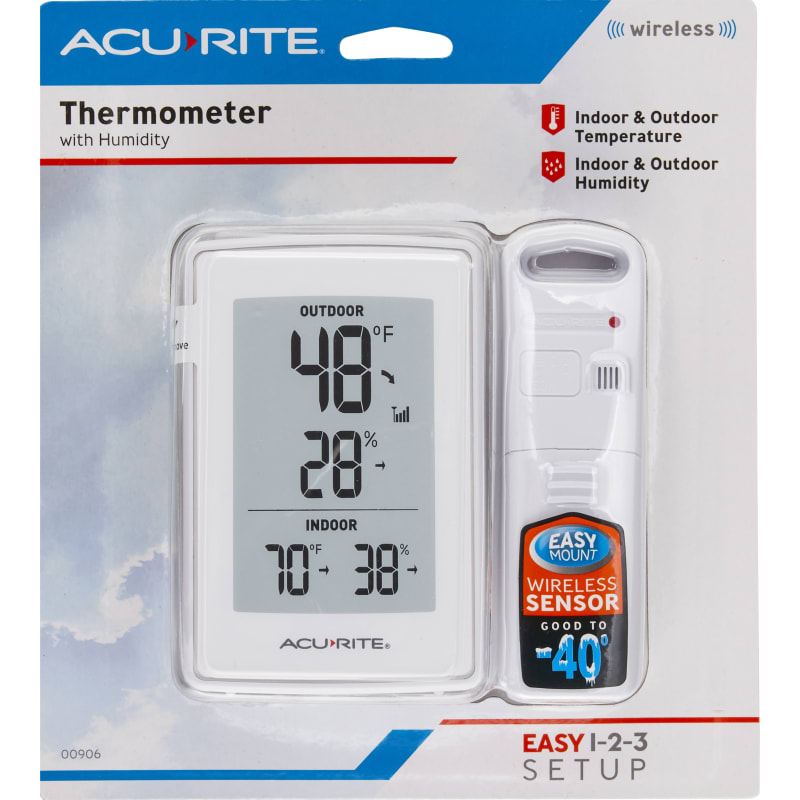 Acurite Digital Thermometer with Indoor/Outdoor Temperature