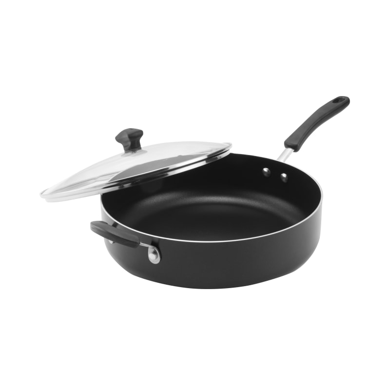 Farberware Aluminum 6-Quart Nonstick Jumbo Cooker with Helper Handle, Black