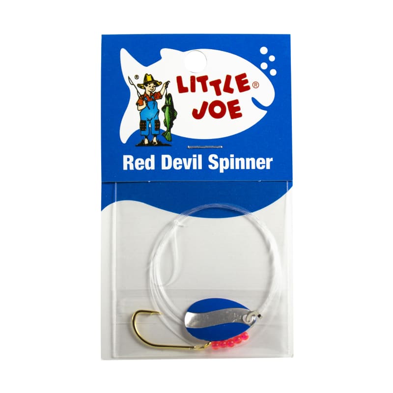 Blue/Chrome Red Devil Single Hook Spinner by Lindy at Fleet Farm