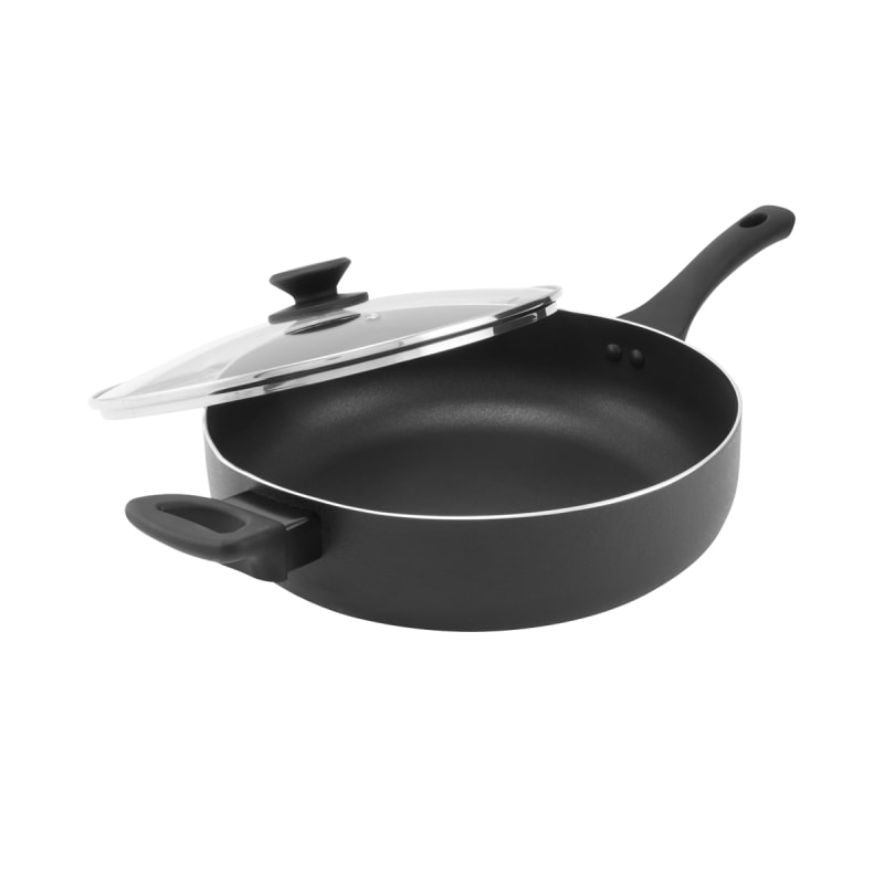 Oster 3.5 Quart Nonstick Aluminum Saute Pan with Lid in Gray