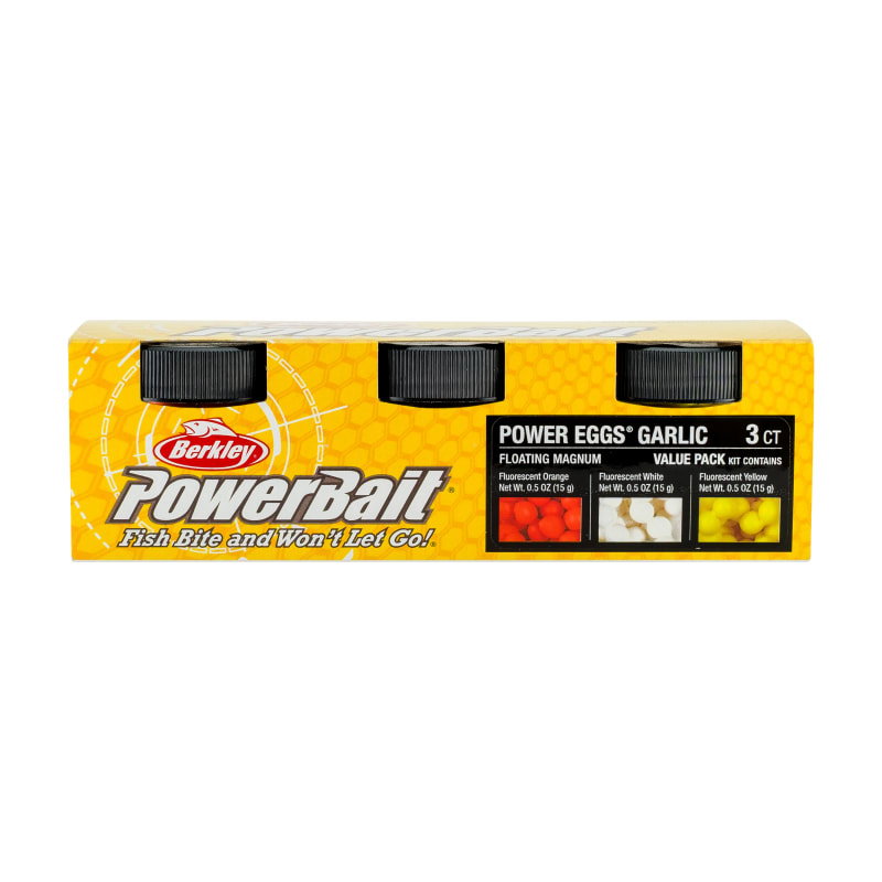 PowerBait Power Eggs Garlic Floating Magnum Pack by Berkley at Fleet Farm