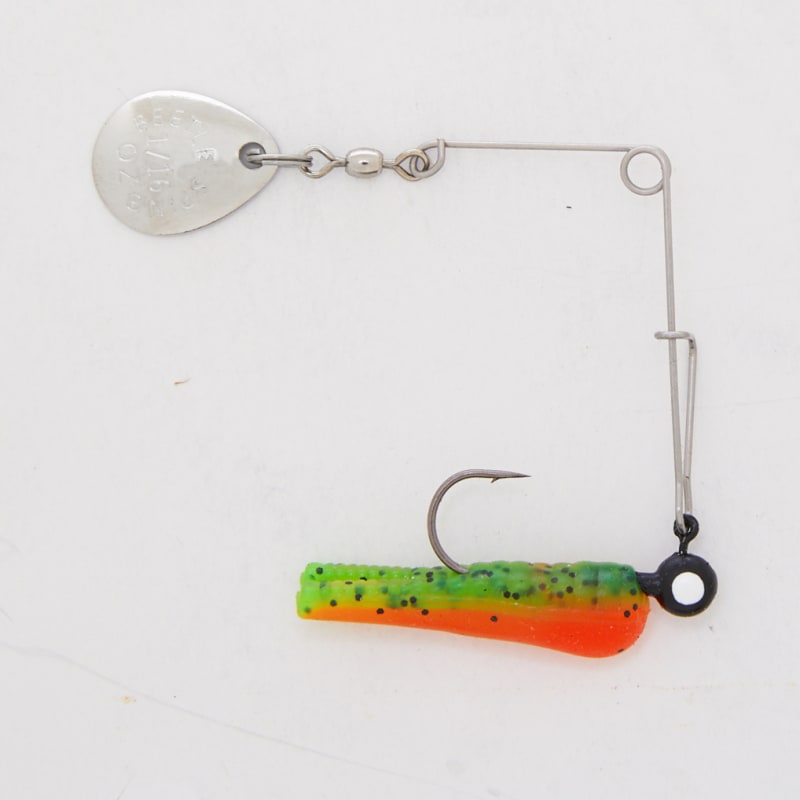 beetle spin fishing lure Johnson Jig Firetiger Beetle Spin Nickel Blade