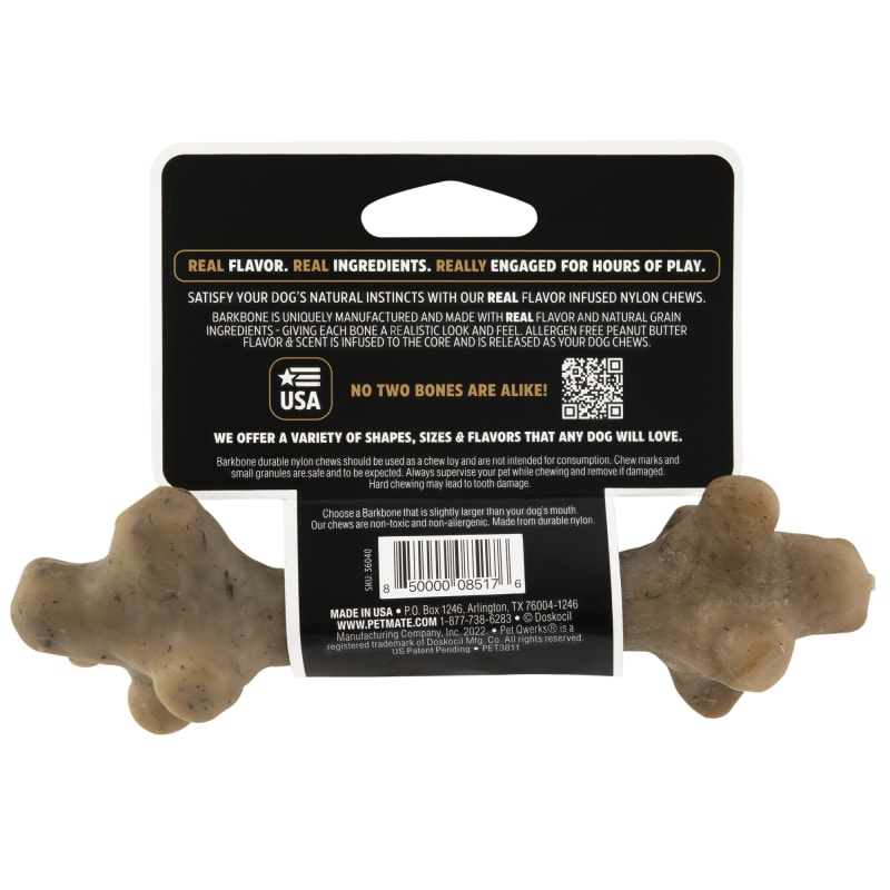 BarkBone Peanut Butter Stick Dog Chew Toy by Pet Qwerks at Fleet Farm