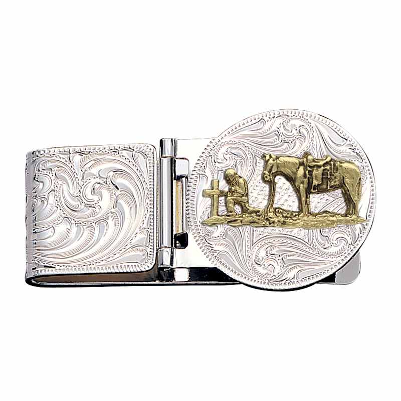 Montana Silversmiths Men's Christian Cowboy Belt Buckle