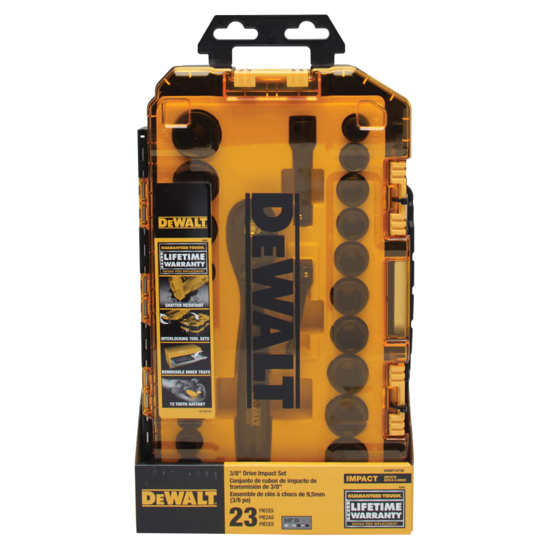 DEWALT 1 2 Drive SAE Deep Impact Socket Set 7 Piece 53 OFF