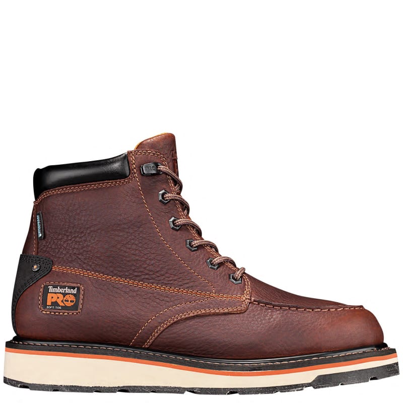 Men s Brown Gridworks 6 in Soft Toe Work Boots by Timberland Pro