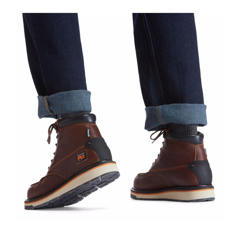 Men s Brown Gridworks 6 in Soft Toe Work Boots by Timberland Pro