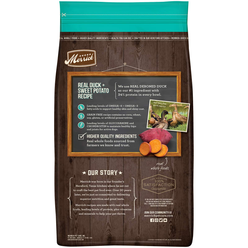 Merrick duck and sweet potato dog food shop