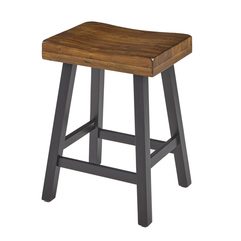Majestic Brown Black Oak 24 in Extra Thick Saddle Barstool by H2O