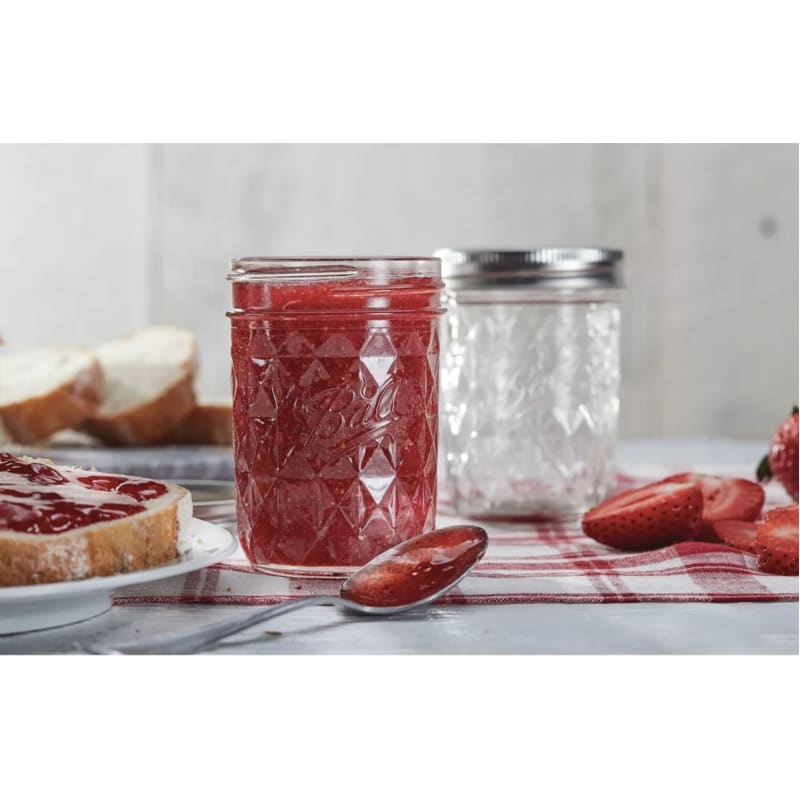 8 oz Quilted Jelly Jars w/ Lids - 12 Pk by Ball at Fleet Farm