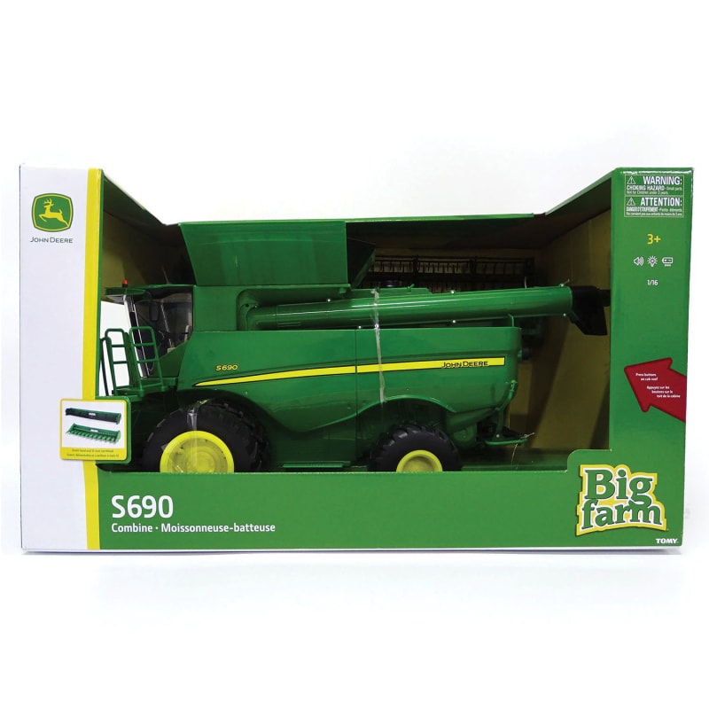 Batteuse John Deere S690 en jouet Big Farm 1/16