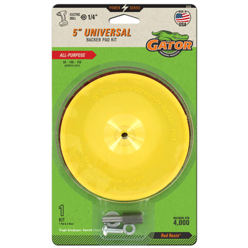 Gator 5-In Stick-On Sanding Disc Kit Gator 5-In Stick-On Sanding Disc Kit