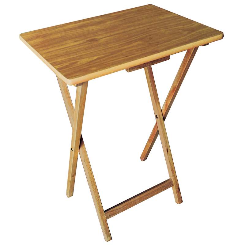 5 piece tv tray table set in natural hot sale