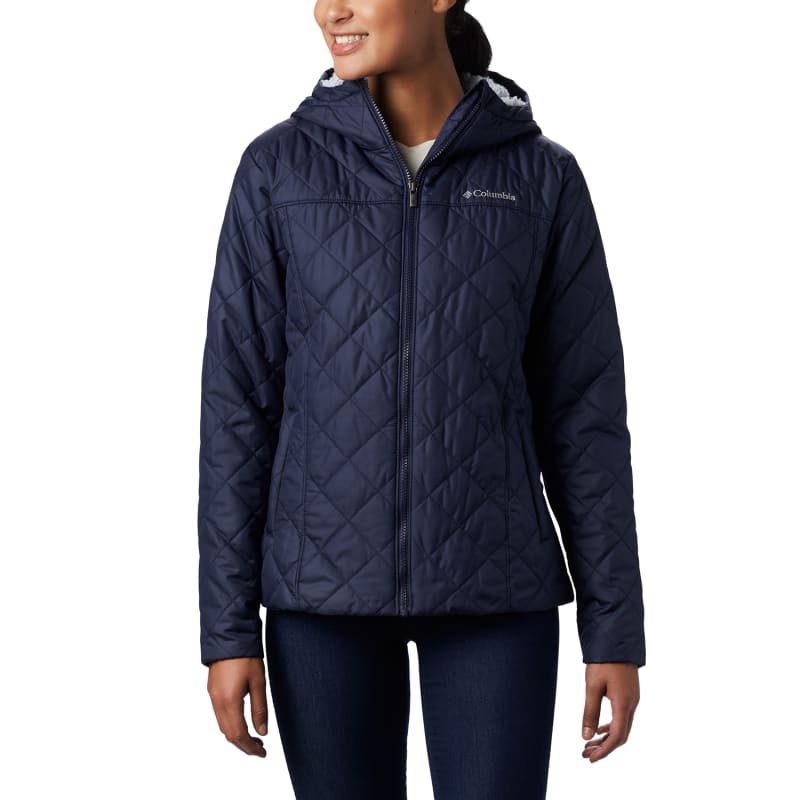 Women's Copper Crest Nocturnal Insulated Midweight Blue Hooded Full Zip  Polyester Jacket