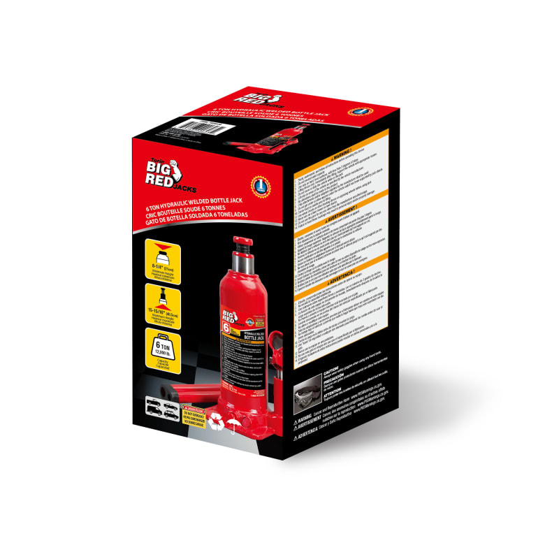 6 ton Hydraulic Welded Bottle Jack by BIG RED at Fleet Farm