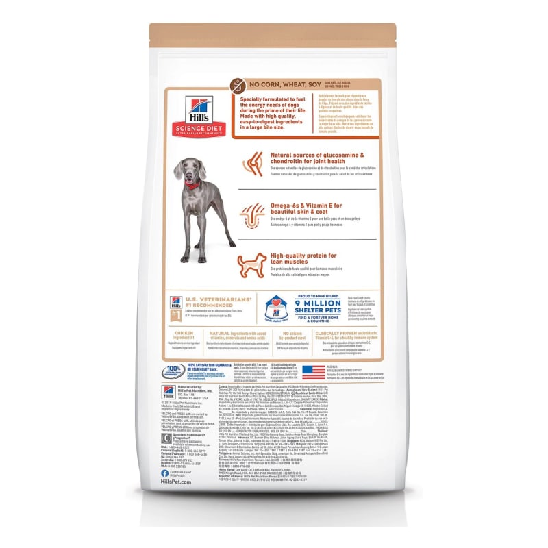 Science Diet Adult 1 5 Large Breed No Corn Wheat or Soy Chicken Brown Rice Dry Dog Food 30 lbs by Hill s at Fleet Farm