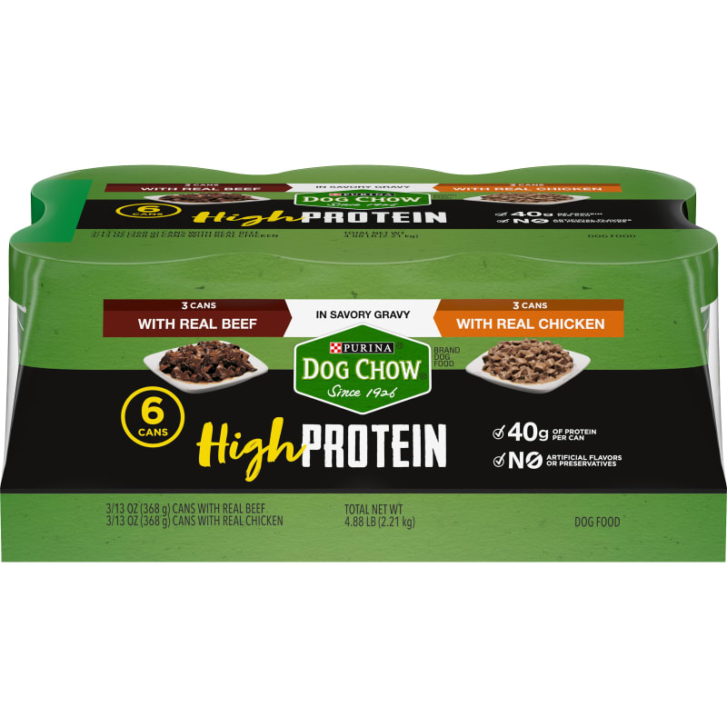 Wet dog food high protein online
