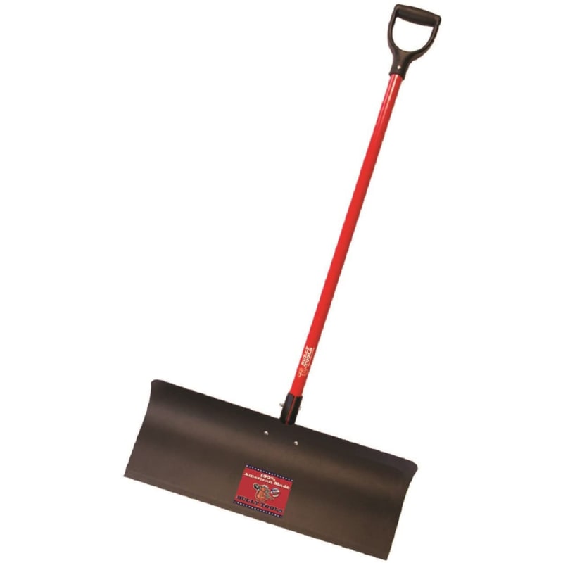 Steel Snow Pusher w Fiberglass D Grip Handle by Bully Tools at