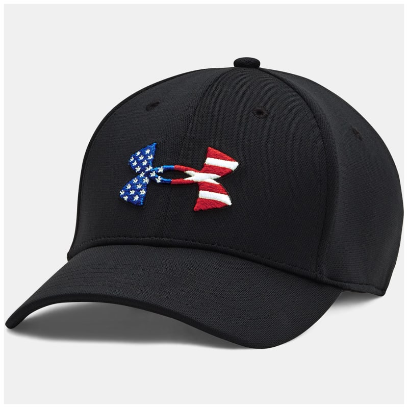 Men s UA Freedom Blitzing Black Black Red Polyester Cap by Under