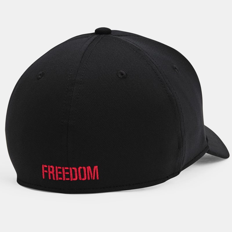 Men's UA Freedom Blitzing Black/Black/Red Polyester Cap by Under