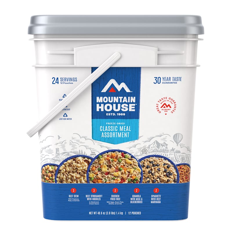48.6 oz Freeze Dried Classic Meal Assortment Bucket by Mountain