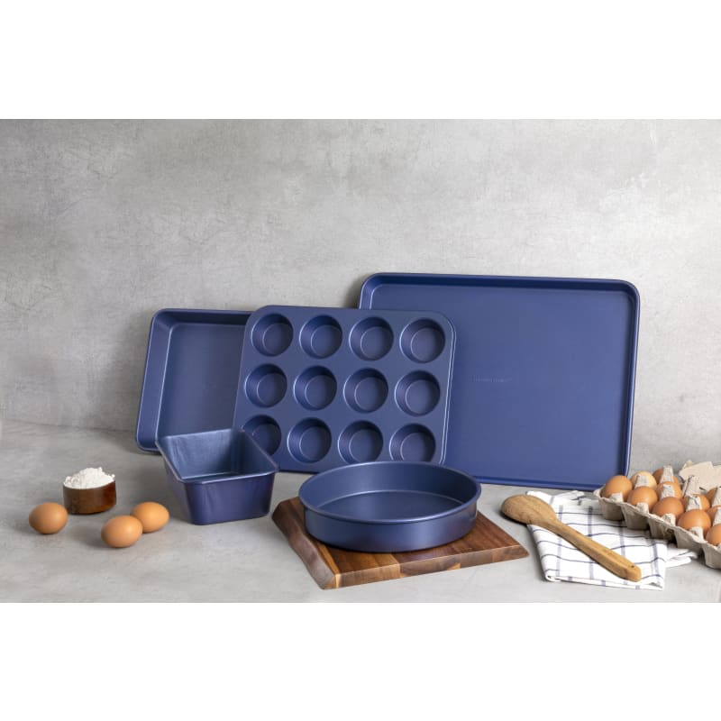 Granitestone - 5-Piece Bakeware Set - Blue