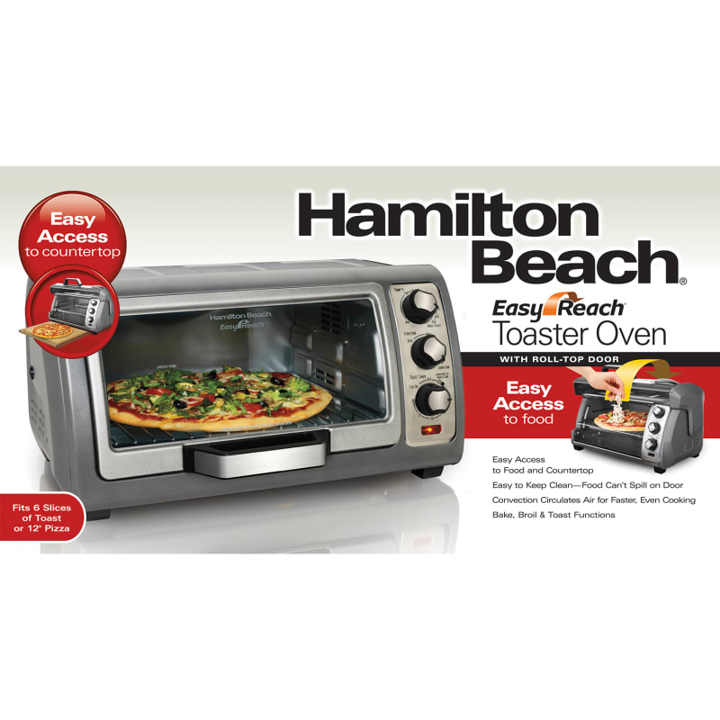 Hamilton beach roll top toaster oven best sale
