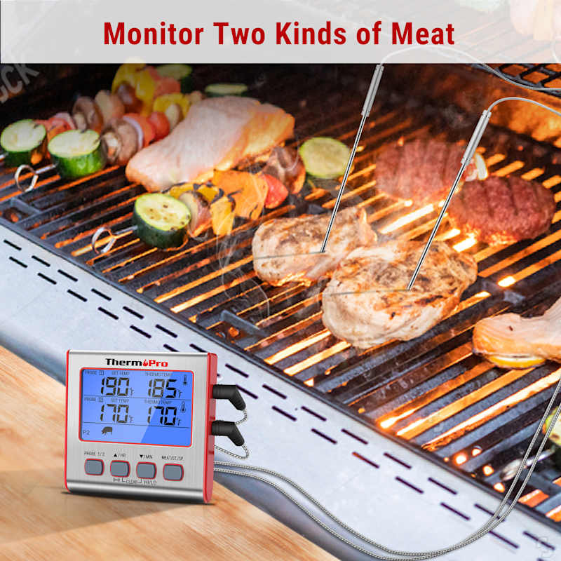 Silver/Black Dual-Probe Medium Cooking Thermometer by ThermoPro at Fleet  Farm