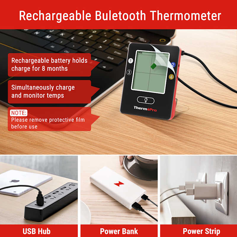 ThermoPro Wireless Meat Thermometer with 4 Probes