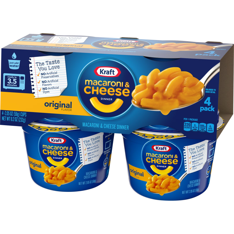 Kraft Easy Mac Original Macaroni & Cheese Microwavable Dinner, 18 pk.