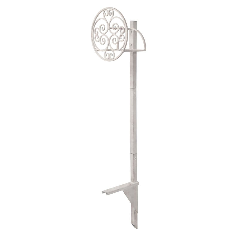 Suncast Medallion 100 ft. White In Ground Hose Hanger Suncast Medallion 100 ft. White In Ground Hose Hanger