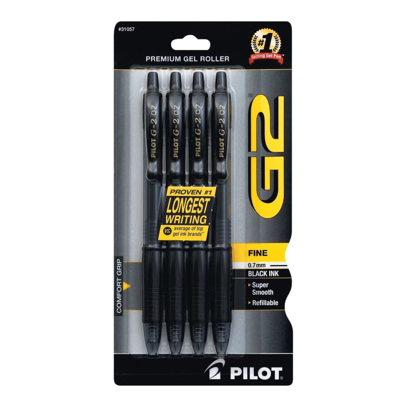 Pilot G2 Retractable Gel Ink Pens - Fine Pen Point Type