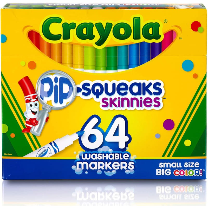 Crayola Pip-Squeaks Skinnies Washable Markers, Medium Bullet Tip, Assorted  Colors, 64/Pack at Fleet Farm
