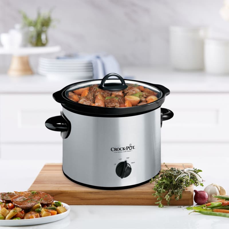 3 qt Stainless Steel Round Slow Cooker