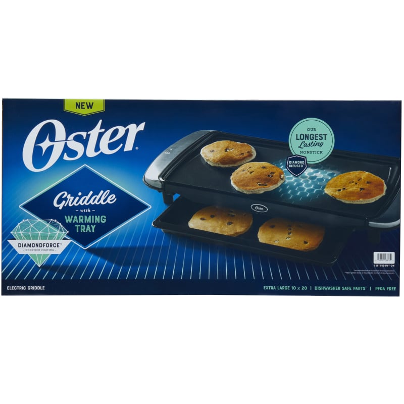 DiamondForce Nonstick Electric Griddle w/ Warming Tray by Oster at Fleet  Farm