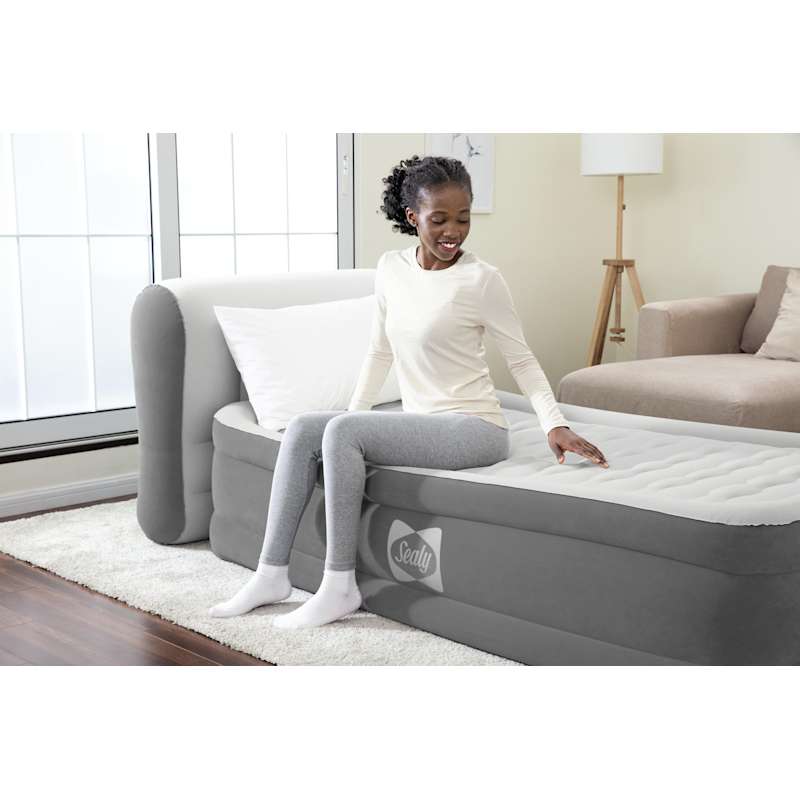 TriTech Wave Beam Headboard Twin Size Airbed w Built In AC Pump by