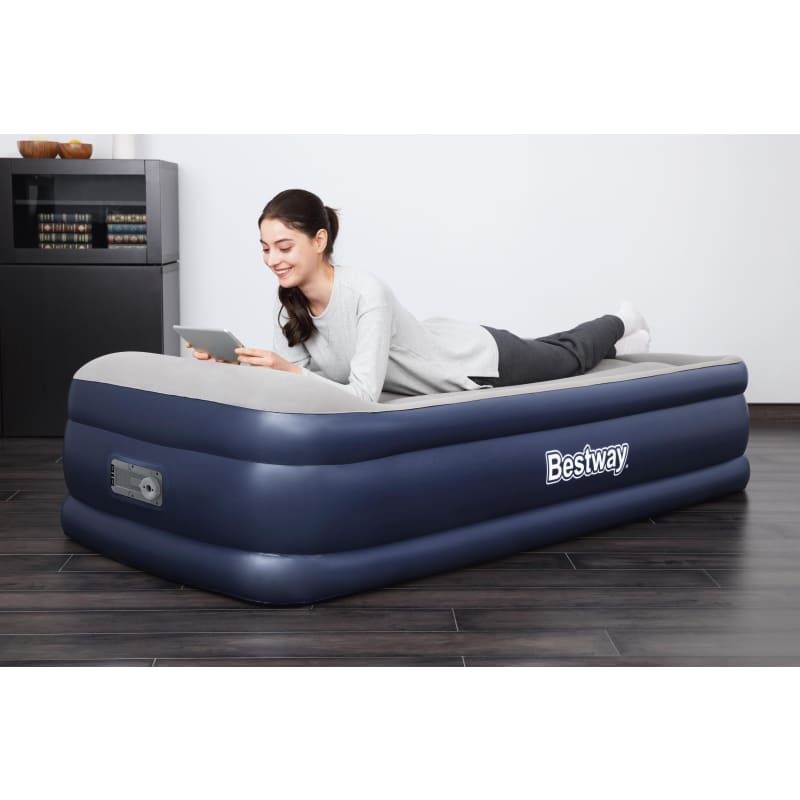 Bestway: Tritech Queen 18 Air Mattress - Built-in AC Pump, Auto Inflation  & Deflation, Firm Comfort Level, Antimicrobial, 2 Person Weight Capacity  661 lbs. 