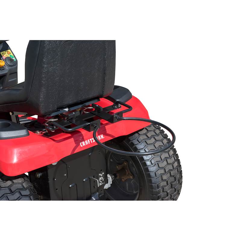 Riding lawn shop mower with bucket